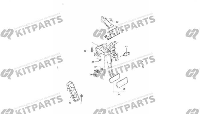 Педаль тормоза FAW Besturn X80F (Рестайлинг)