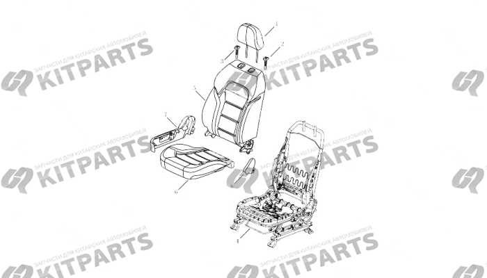 Детали пассажирского кресла [GB\GS(MANUAL,4 DIREC] Geely Atlas