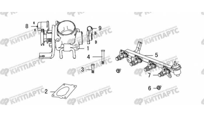 Дроссель, рампа топливная Great Wall Hover H3