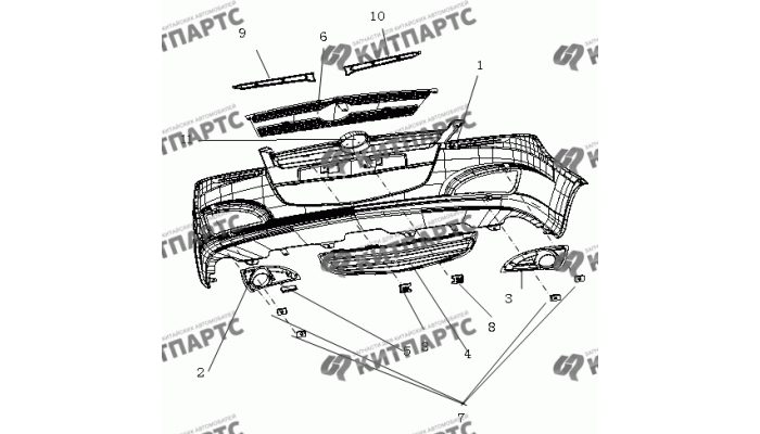 Бампер передний в сборе Geely MK