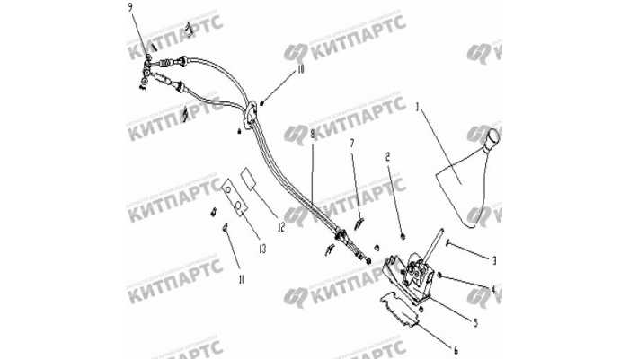 Рычаг переключения передач (S160) Geely Otaka (CK)